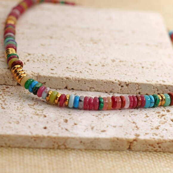 Real Stone / Colorfull Necklace - Picture 2 of 2